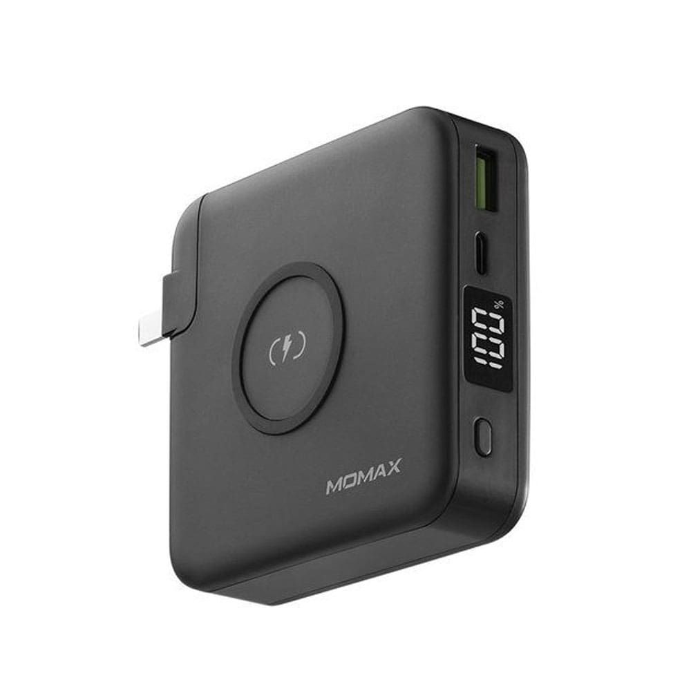 Plug-a Momax Q.Power, Şarjêra PD-yê ya Bêtêl a Portable bi Plug-ên Dîwar ên Çêkirî û USB-C