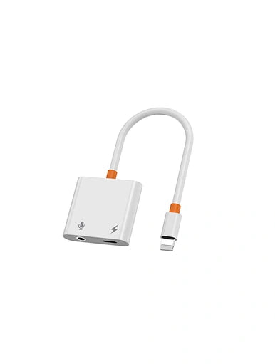 WIWU Lightning Audio Adapter to 3.5mm audio Jack fast charging - محول الصوت من ويوو إلى مقبس صوت 3.5 ملم مع شحن سريع