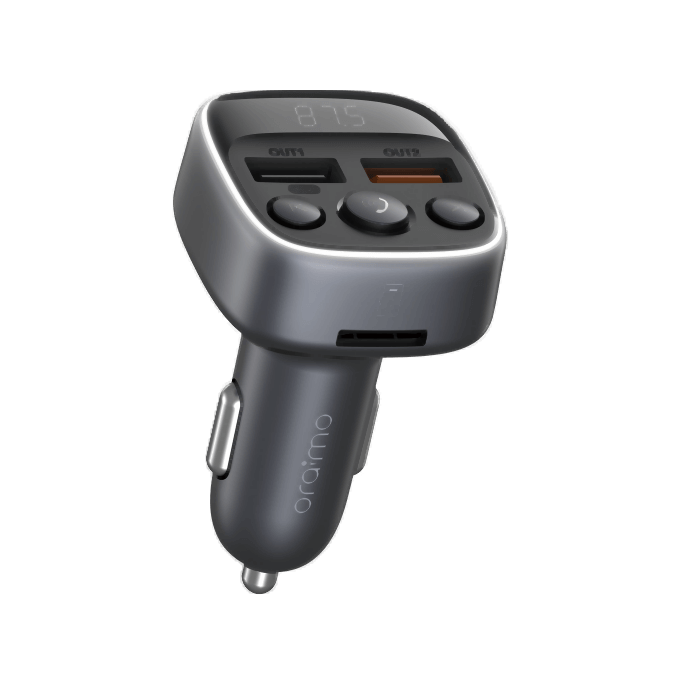 Oraimo OCC-32D Bluetooth Car Charger Black - Front View