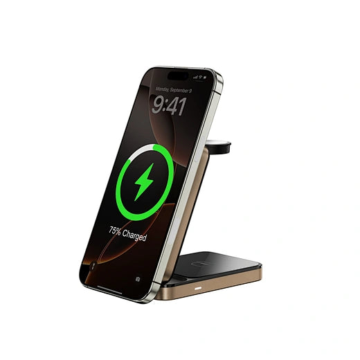 شاحن لاسلكي ويوو Wi-W038 مغناطيسي 3 في 1 لـ iPhone والساعة والسماعات | WiWU Wi-W038 3-in-1 Magnetic Wireless Charging Station for iPhone, Watch & Earbuds
