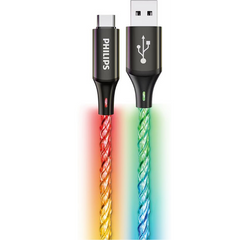 كابل شحن USB-A إلى USB-C حتى 3 أمبير 1.2 متر فيليبس DLC5140A/00 | Philips DLC5140A/00 USB-A to USB-C Charging Cable — DLC5140A/00
