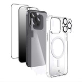 باكج حماية 5 في 1 شفاف HD لآيفون 16 برو ماكس من فون بلانيت PP-PACK-IP16PM-CLEAR | Phone Planet PP-PACK-IP16PM-CLEAR 5-in-1 HD Clear Protection Set for iPhone 16 Pro Max