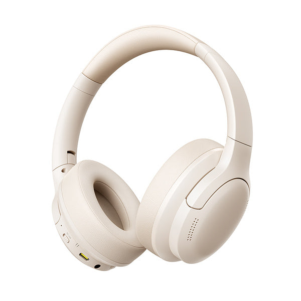 Baseus Bass BH1 Lite Wireless Headphones OffWhite - سماعات رأس بيسوس باس BH1 لايت لاسلكية أوف وايت