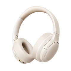 Baseus Bass BH1 Lite Wireless Headphones OffWhite - سماعات رأس بيسوس باس BH1 لايت لاسلكية أوف وايت