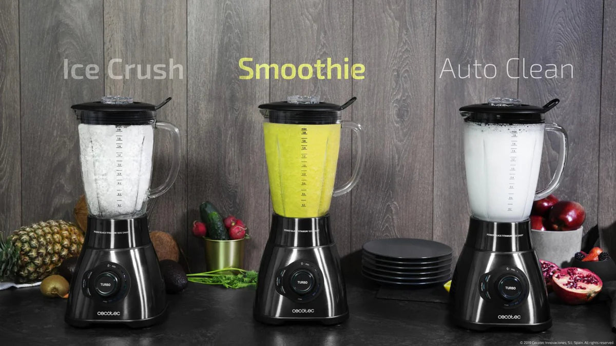 خلاط سيكوتيك Power Black Titanium 2500MAX بسعة 1.8 لتر وأداء عالي | Cecotec Power Black Titanium 2500MAX Blender 1.8L High Performance Blender