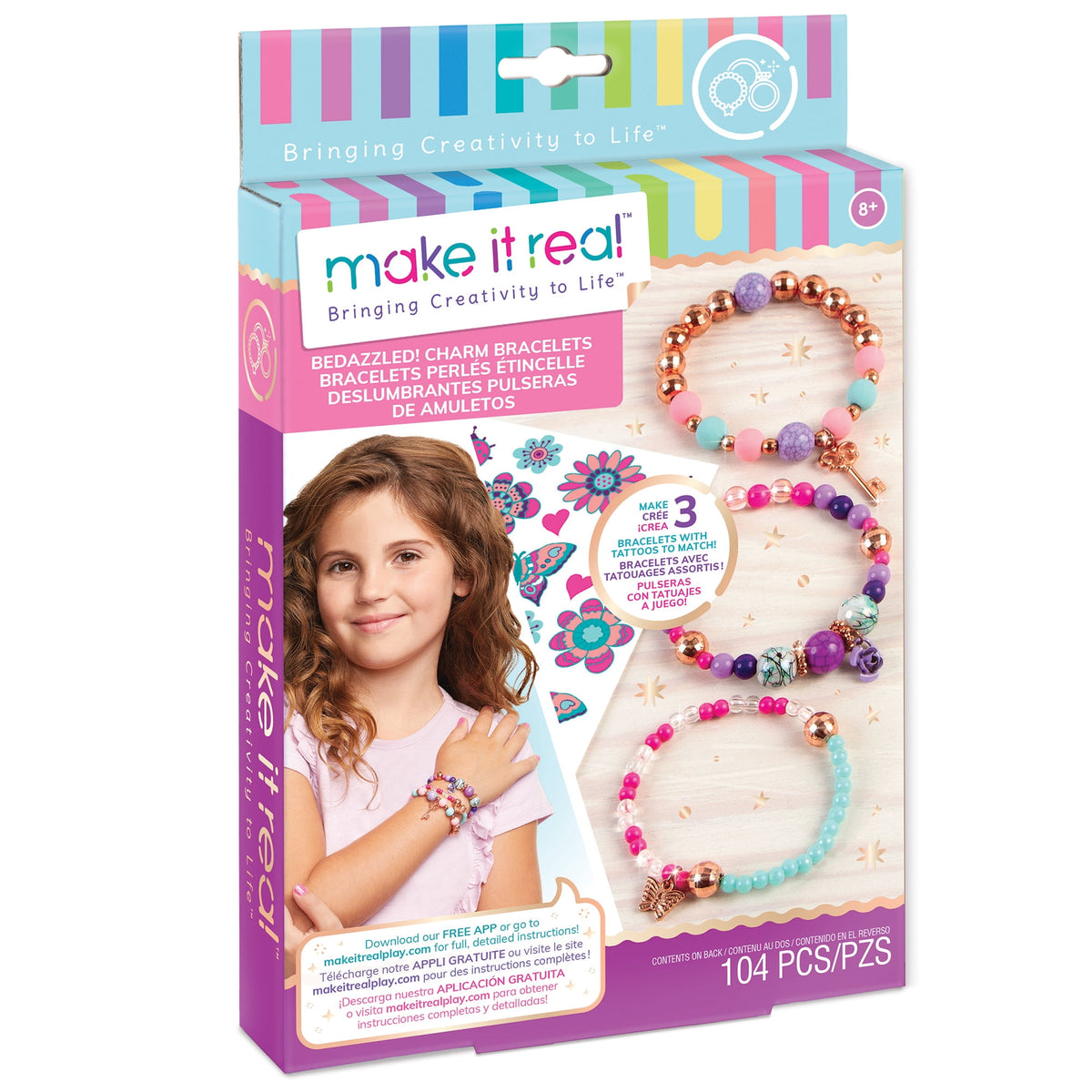 ميك إت ريل أساور بيدازل بالتعليقات | Make It Real Bedazzled Charm Bracelets