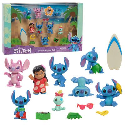 ستيـتش مجموعة مجسمات ديلوكس 13 قطعة | Disney Stitch Deluxe Figure Set 13 Pieces