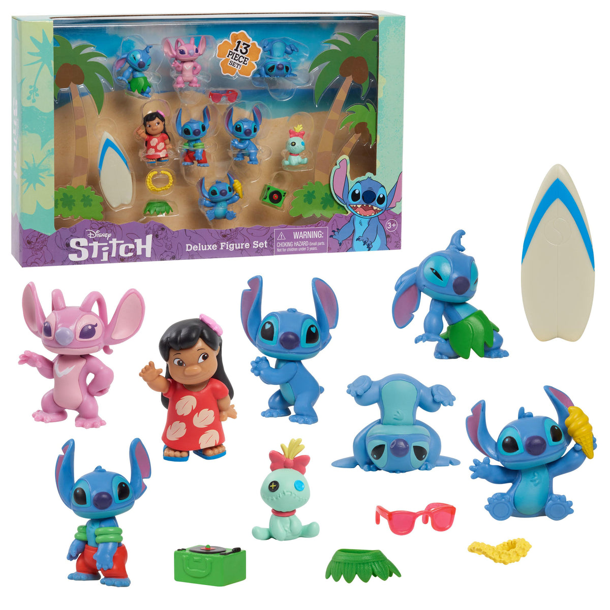 ستيـتش مجموعة مجسمات ديلوكس 13 قطعة | Disney Stitch Deluxe Figure Set 13 Pieces