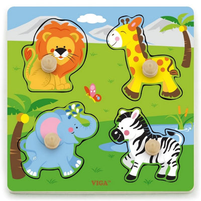 Viga Wild Animals Knob Puzzle