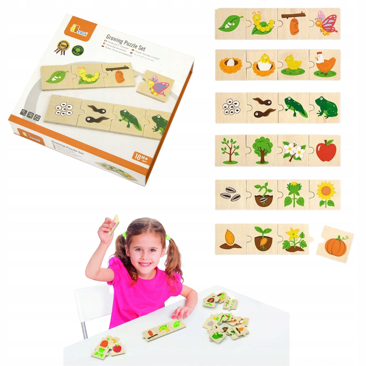 Viga Growing Puzzle Set