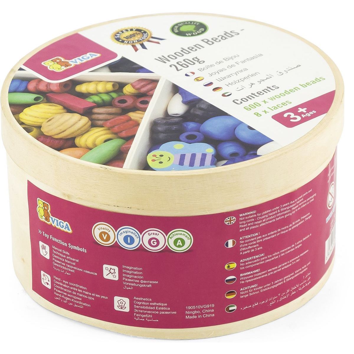 Viga Wooden Beads 260g