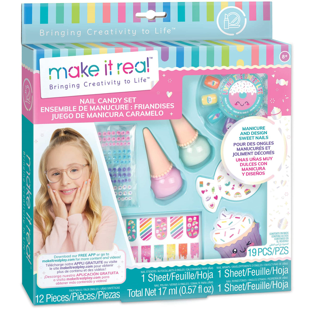 ميك إت ريل طقم نيل كاندي لتزيين الأظافر | Make It Real Nail Candy Cosmetic Set