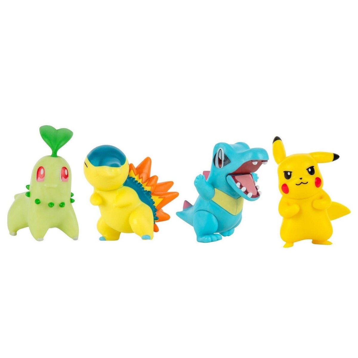 مجموعة بوكيمون بيكاتشو ورفاقه أربعة مجسمات | Pokémon Battle Figure 4-Pack Pikachu Chikorita Totodile Cyndaquil