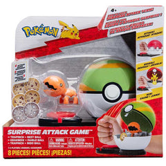 بوكيمون الهجوم المفاجئ ترابنتش مع نست بول | Pokémon Surprise Attack Game Trapinch & Nest Ball