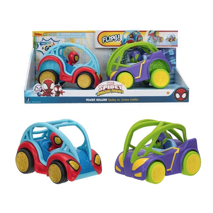 سبايدي ضد غرين غوبلن سيارتان باور رولرز | Spidey Vs Green Goblin Power Rollers 2-Pack