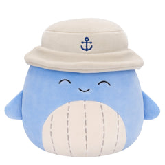 سكويشمالوز سمير الحوت بقبعة 19 سم | Squishmallows Samir Whale with Bucket Hat 7.5-Inch Plush