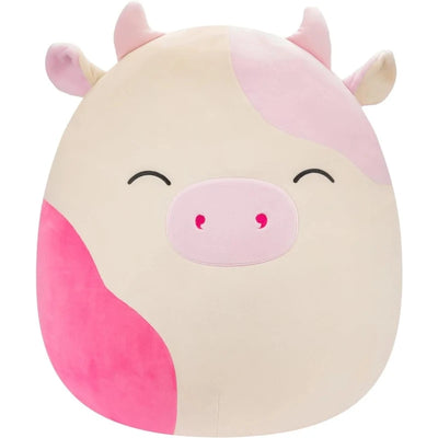 سكويشمالوز كايدن البقرة الوردية 41 سم | Squishmallows Caedyn Pink Spotted Cow 16-Inch Plush