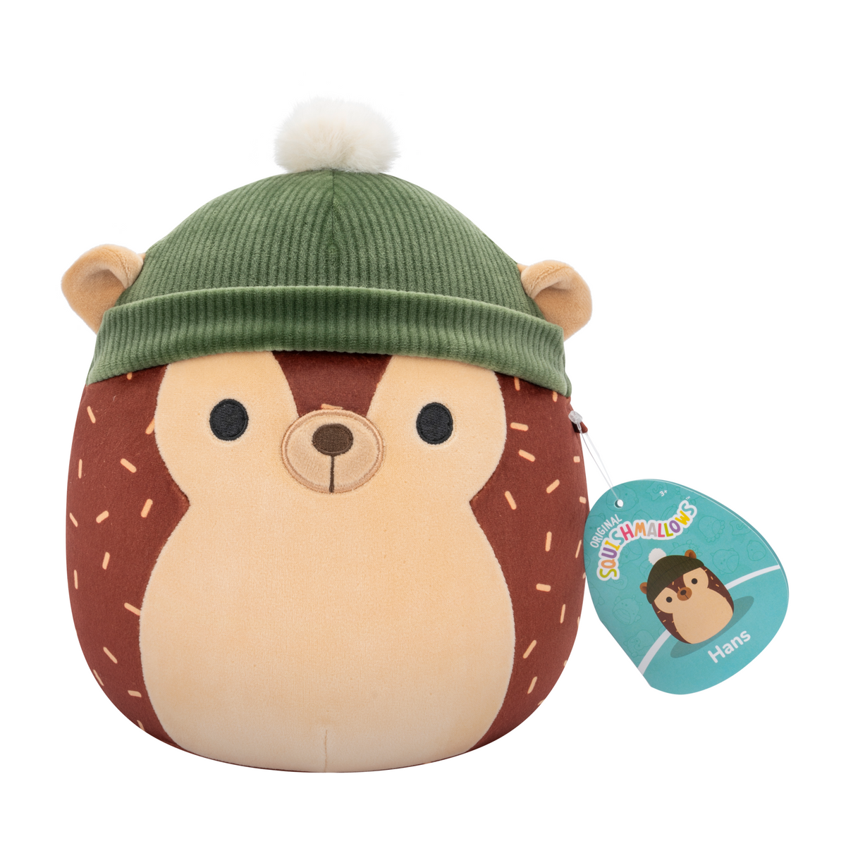 سكويشمالوز هانز القنفذ بالقبعة 19 سم | Squishmallows Hans Hedgehog in Hat 7.5-Inch Plush