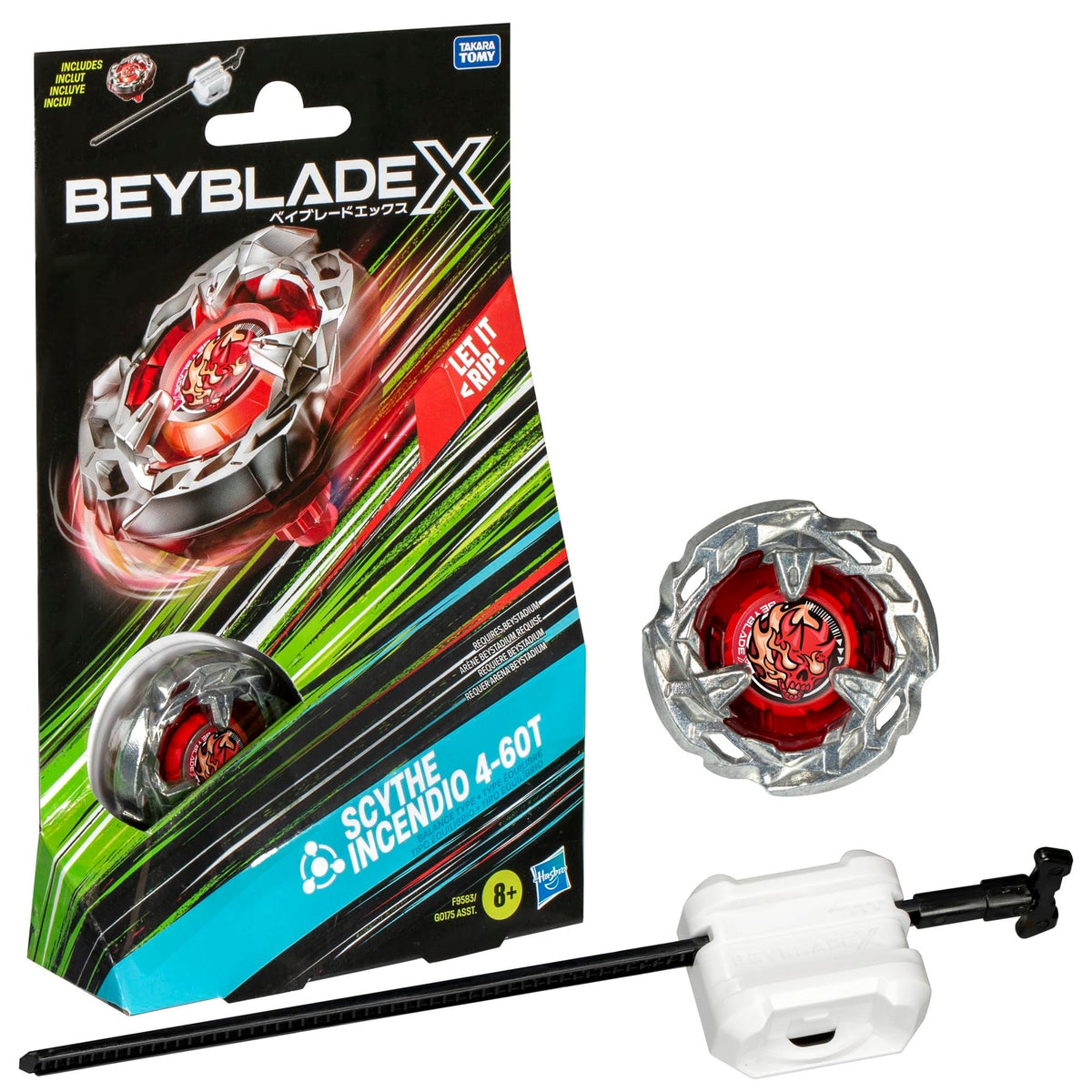 بي بليد إكس سايث إنسينديو مع قاذف | Beyblade X Scythe Incendio 4-60T Starter Set