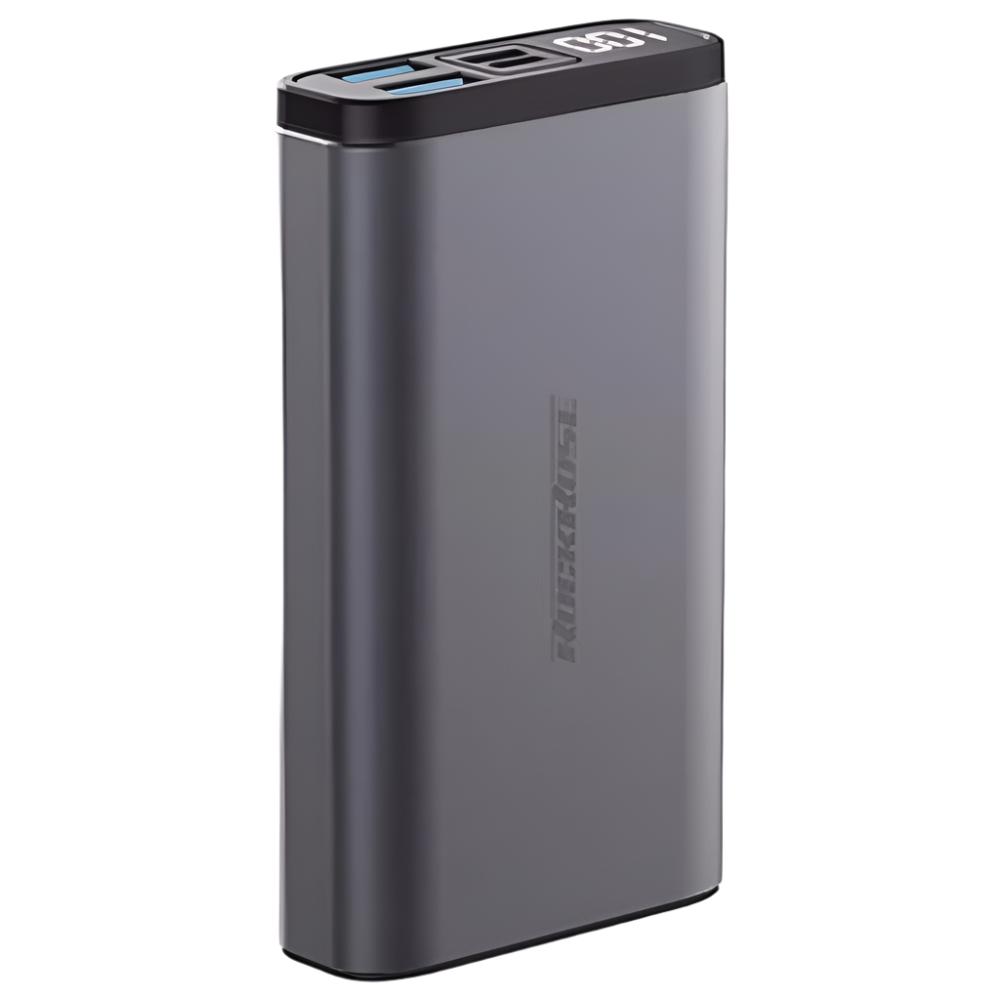 باور بانك 10000 ملّي أمبير بثلاثة منافذ رمادي روك روز RRPB15 | RockRose Assassin 10 Pro 10000mAh Power Bank Grey