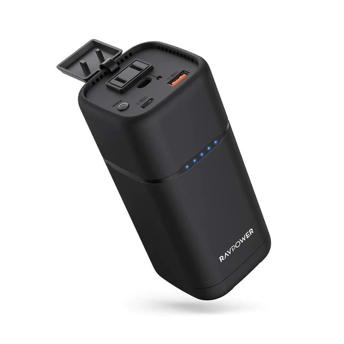 باور بانك راف باور بسعة 20,000 مللي امبير وبقدرة شحن 80 واط | RAVPower 20000mAh PD Pioneer AC Portable Charger & Power Bank
