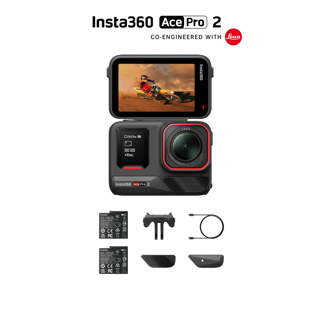 كاميرا أكشن إنستا360 إيس برو 2 مع حزمة بطاريتين | Insta360 Ace Pro 2 Dual Battery Bundle — الصورة الرئيسية