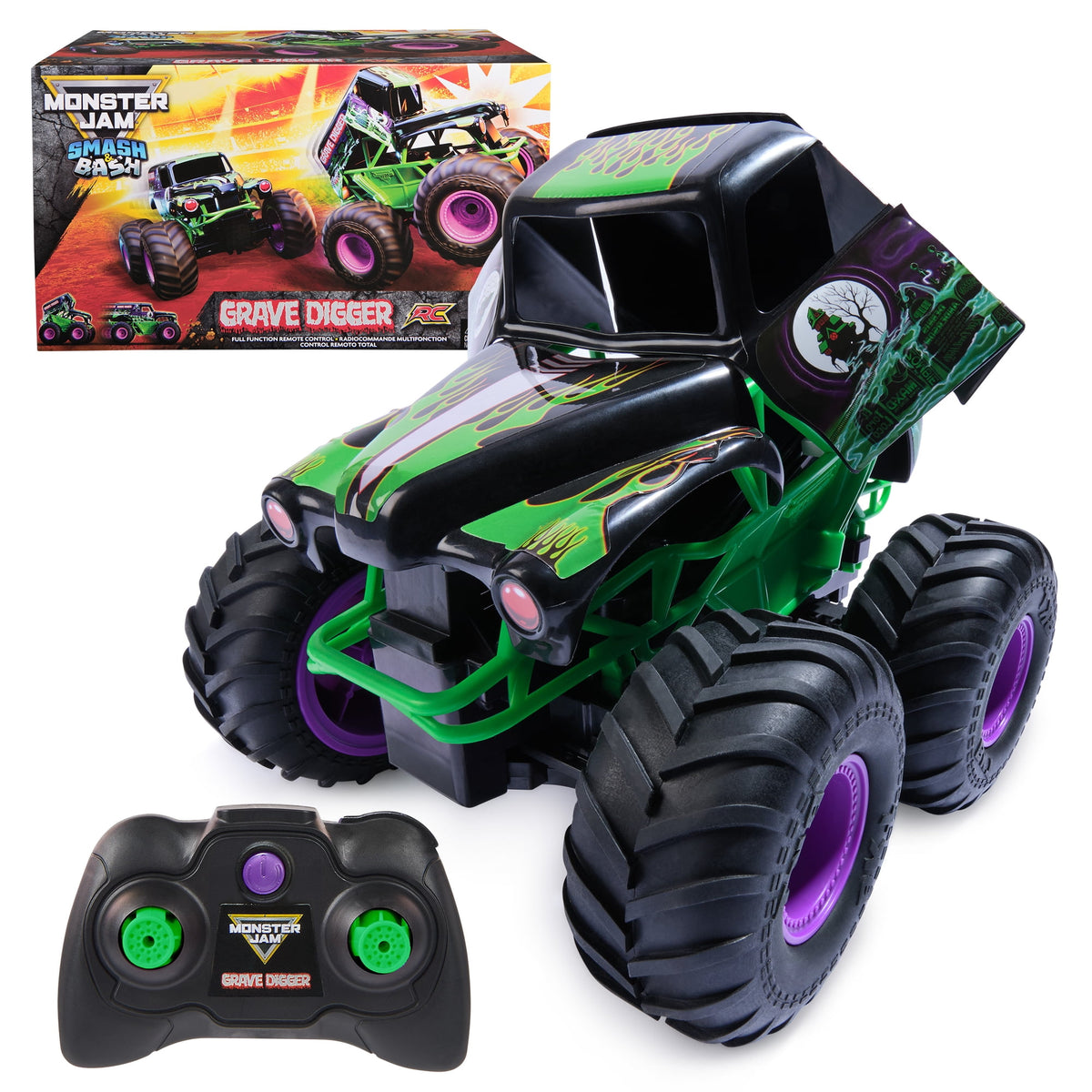 Monster Jam Smash & Bash Grave Digger RC Truck 1:15