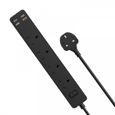 Soketa Pirîta Hêzê ya WiWU U01 bi 4 AC û 3 USB 20W PD - Pirîta Hêzê ya WiWU 20W bi USB-C û 3 Portên USB