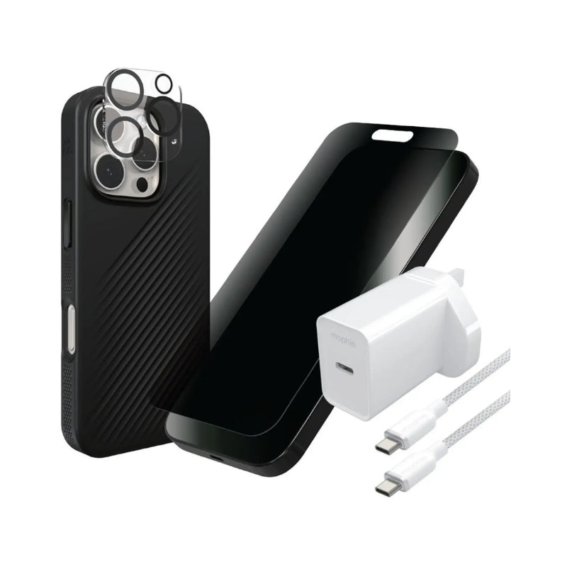 حزمة زاج الشاملة 5 في 1 لآيفون 16 برو ماكس | Zagg 5 in 1 Bundle For iPhone 16 Pro Max