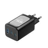 شاحن جداري هافيت UC220UK بتقنية GaN وقدرة 20W ومنفذين - أسود ورمادي | Havit UC220UK 20W GaN Dual-Port Wall Charger - Black & Gray