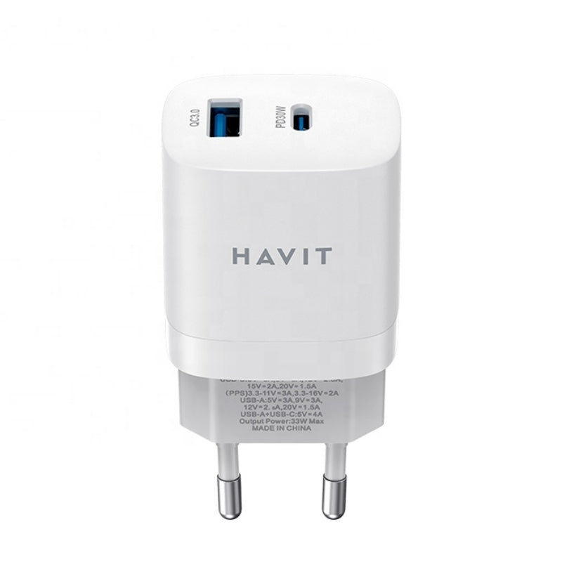 Havit UC30 Pro UK 30W GaN charger white