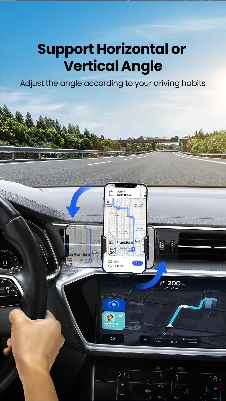 UGREEN Waterfall-Shaped Suction Cup Phone Mount | حامل هاتف بكوب شفط على شكل شلال من يوجرين