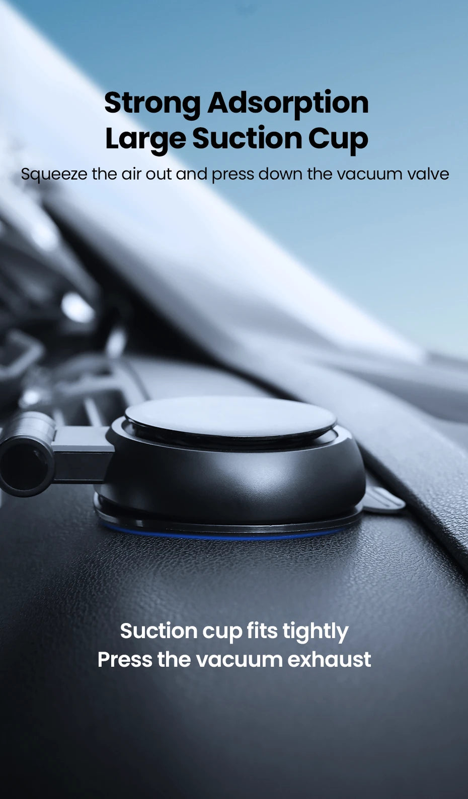 UGREEN Waterfall-Shaped Suction Cup Phone Mount | حامل هاتف بكوب شفط على شكل شلال من يوجرين