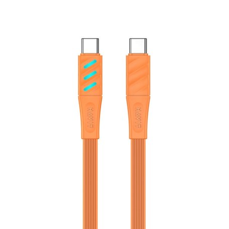 كيبل هافيت CB6254 تايب سي الى تايب سي بقدرة شحن 60 واط وبطول 1متر | Havit CB6254 USB-C to USB-C Cable 60W Fast Charging 1M