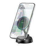 حامل سيارة ويوو CH-326 المغناطيسي بدوران 720 درجة وكوب شفط وشحن لاسلكي 15 واط | WiWU CH-326 Magnetic Car Mount 720 Tri-Axial with 15W Wireless Charging