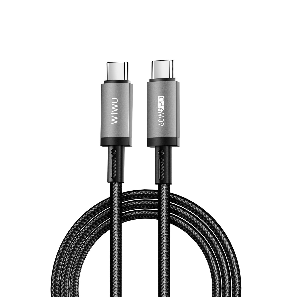 كيبل ويوو تايتن لينك تايب سي إلى تايب سي بقدرة 60 واط | WiWU Wi-C057 Titanlink USB-C to USB-C Cable 60W
