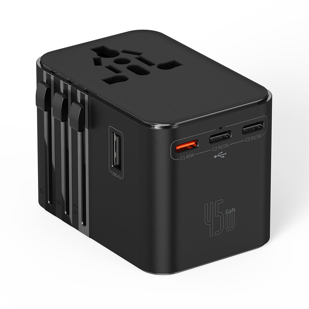 محول سفر ويوو العالمي GaN بقدرة 45 واط | WiWU Wi-UA006 45W GaN Universal Travel Charger