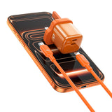 شاحن ويوو كيوب Wi-G025 السريع بقدرة 45 واط بمنفذي تايب سي مع كيبل 1.5 متر | WiWU Cube Wi-G025 45W Dual USB-C GaN Charger with Cable