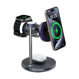 شاحن ويوو Wi-W041 اللاسلكي 3 في 1 بمعيار Qi2.2 وتبريد هوائي نشط | WiWU Wi-W041 Space Station 3-in-1 Qi2.2 Air-Cooled Magnetic Wireless Charger