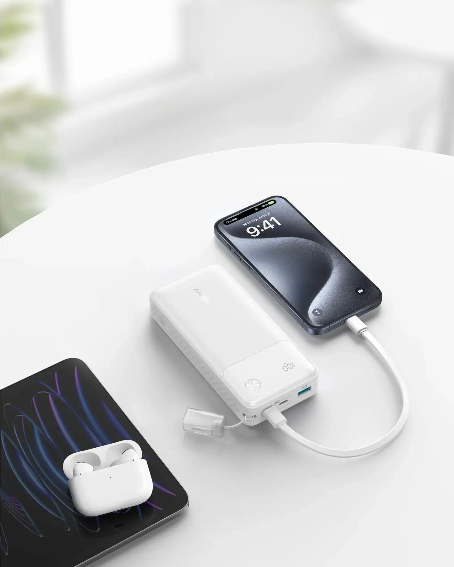 باور بانك أنكر بسعة 20,000 مللي أمبير وبقدرة شحن 30 واط | Anker Power Bank 20,000mAh 30W