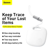 جهاز تتبع ذكي Baseus T2 Pro - Baseus T2 Pro Smart Tracker White