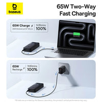 Baseus Lipow Dual-Cable Power Bank 20000mAh 22.5W - باور بانك بيسوس ليبو 20000 مللي أمبير