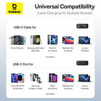 Baseus Lipow Dual-Cable Power Bank 20000mAh 22.5W - باور بانك بيسوس ليبو 20000 مللي أمبير