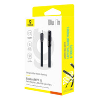 Baseus MVP 3 Fast Charging Cable USB-C to USB-C 100W 1m Cosmic Black