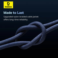 Baseus Tungsten Gold USB-C to USB-C Cable 100W 1m - Navy Blue | كابل تايب سي بيسوس تنجستن جولد شحن سريع 100 واط 1 متر - أزرق