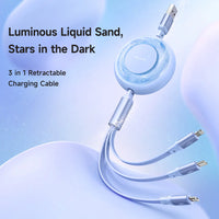 كيبل مكدودو 3 في 1 قابل للسحب بطول 1.2 متر | Mcdodo 3 in 1 Retractable Charging Cable 1.2m