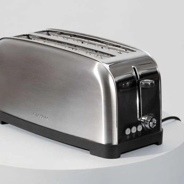 محمصة خبز Cecotec Toastin’ Time 1500 Inox 4 شرائح ستانلس ستيل بقوة 1500 واط | Cecotec Toastin’ Time 1500 Inox 4-Slice Toaster 1500W Stainless Steel