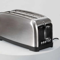 محمصة خبز Cecotec Toastin’ Time 1500 Inox 4 شرائح ستانلس ستيل بقوة 1500 واط | Cecotec Toastin’ Time 1500 Inox 4-Slice Toaster 1500W Stainless Steel