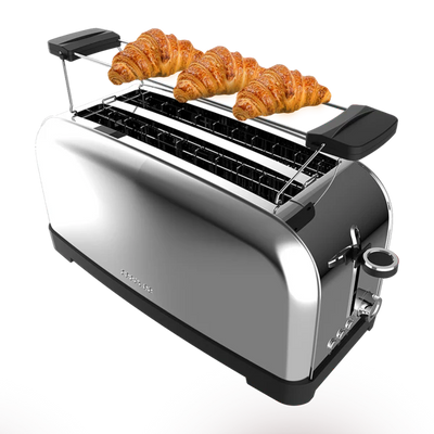 محمصة خبز Cecotec Toastin’ Time 1500 Inox 4 شرائح ستانلس ستيل بقوة 1500 واط | Cecotec Toastin’ Time 1500 Inox 4-Slice Toaster 1500W Stainless Steel
