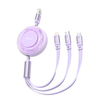 كيبل مكدودو 3 في 1 قابل للسحب بطول 1.2 متر | Mcdodo 3 in 1 Retractable Charging Cable 1.2m